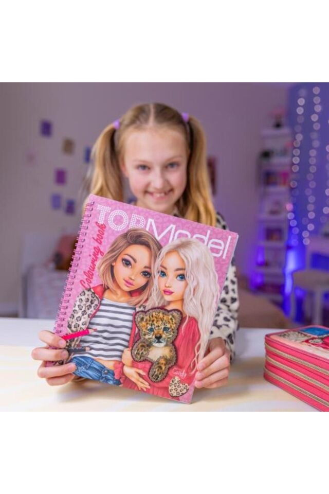 TOPModel Leoheart Spiral Boyama Kitabı 40 Sayfa Çıkartmalı Kız Çocuk Boyama Defteri