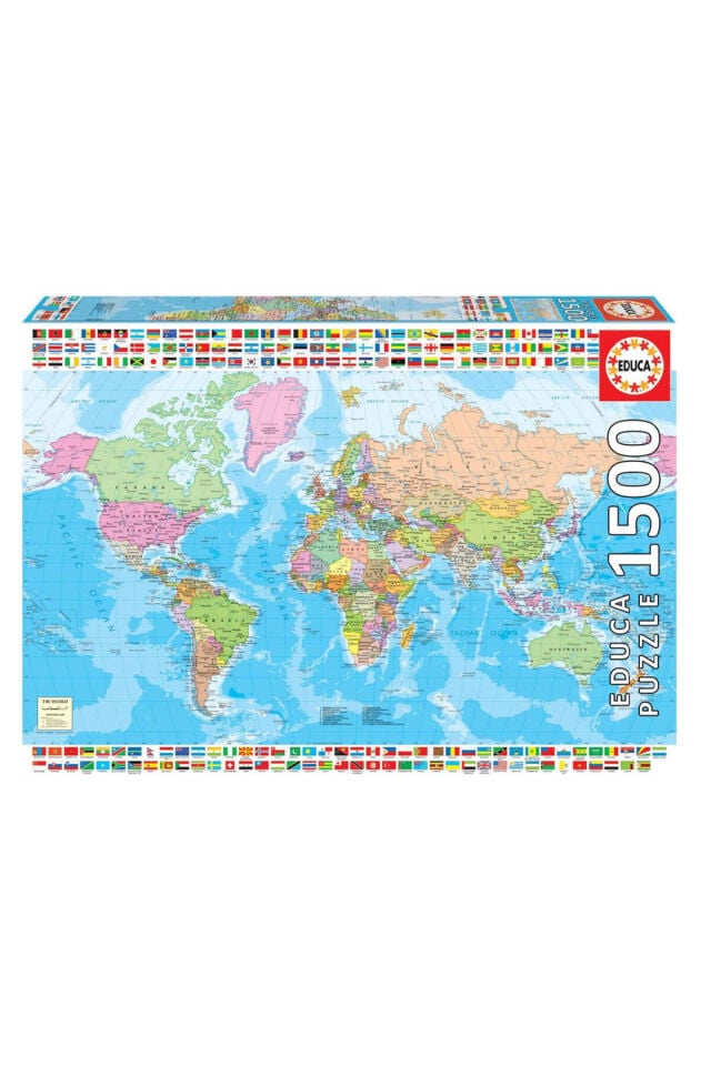 1500 Parça Siyasi Dünya Haritası 18500