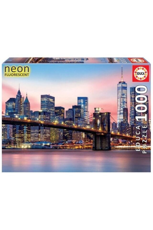 1000 Parça Brooklyn Köprüsü Neon Karanlıkta Parlayan Puzzle