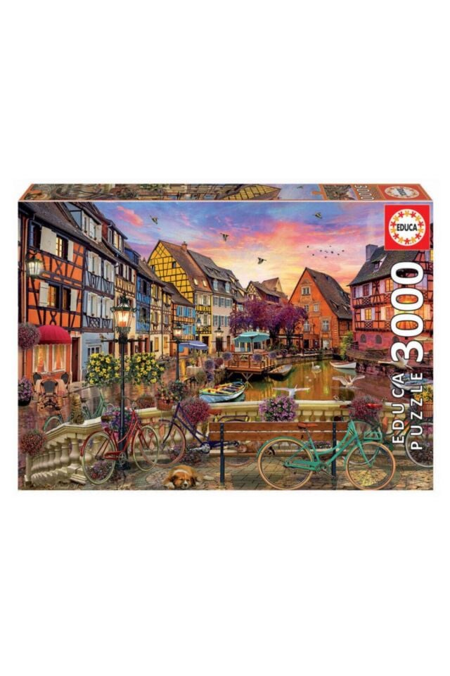Educa 3000 Parça Fransa Colmar'da Kanal Manzarası Puzzle